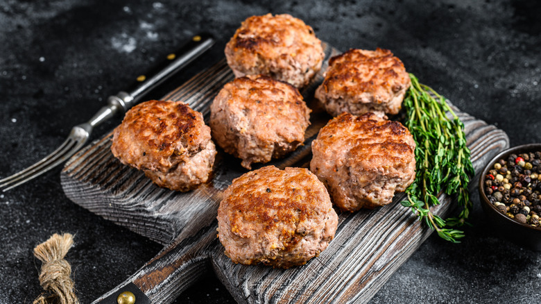 Pork and beef meatballs