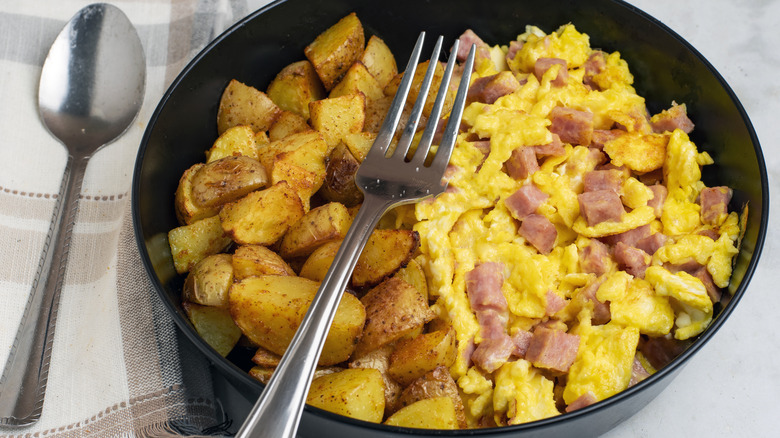 A Spam, egg, and potato scramble.