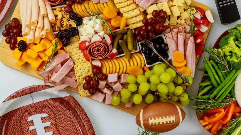 Super Bowl party charcuterie board