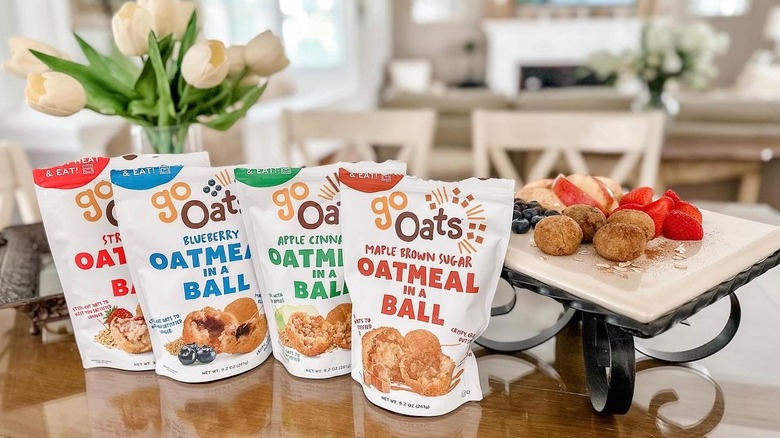 Assorted bags of Go Oats