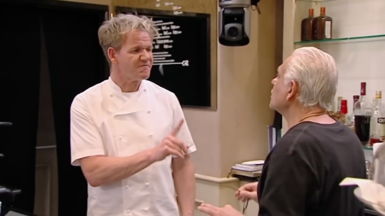 Gordon Ramsay arguing with Samy.