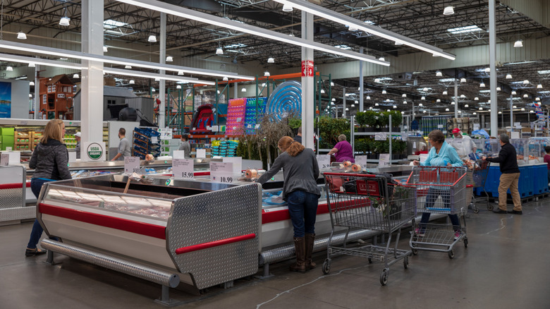 Shoppers in a Costco