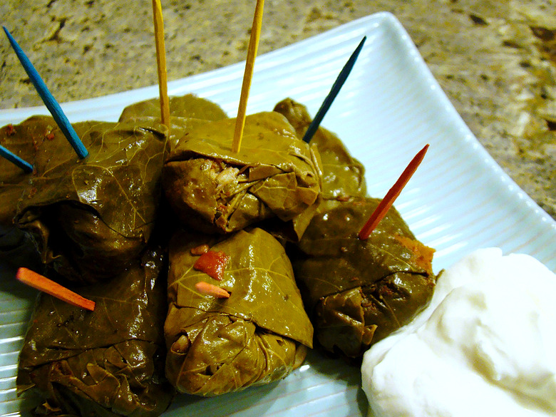 Greek Meat-Stuffed Grape Leaves