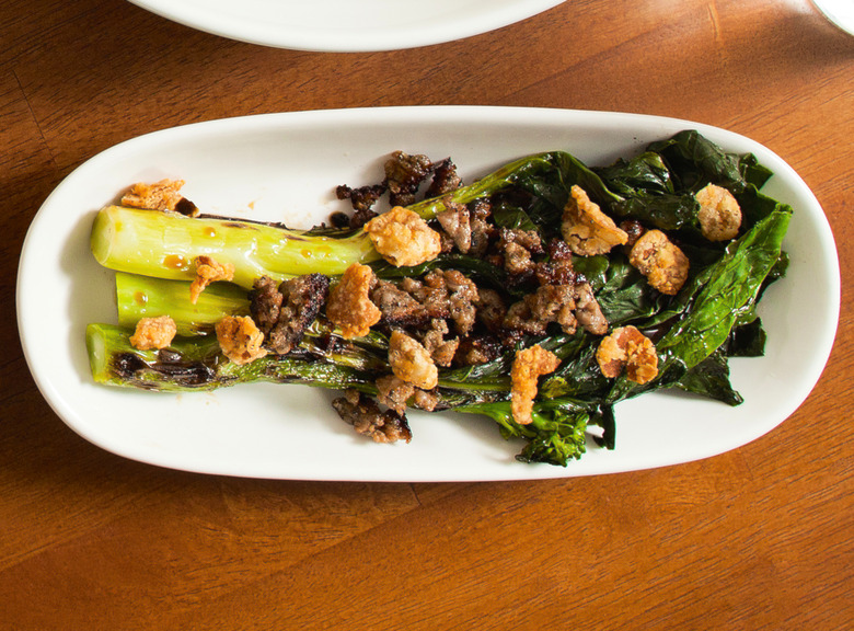 Grilled Asian Greens Recipe With (Or Without) Sausage