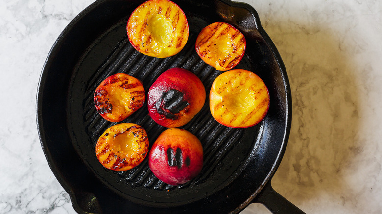 Grilled peaches