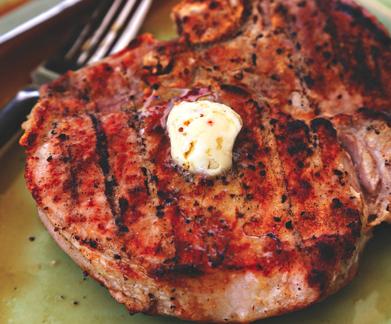 Grilled Pork T-Bones With BBQ Butter Recipe
