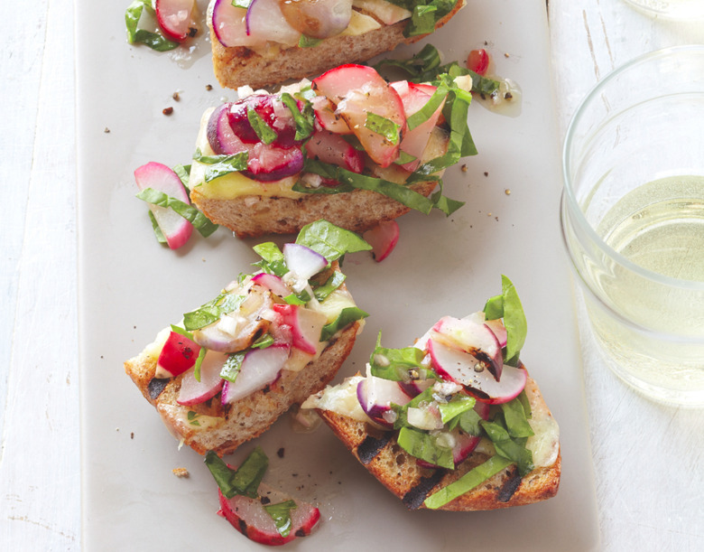 Cucumber and Radish Crostini