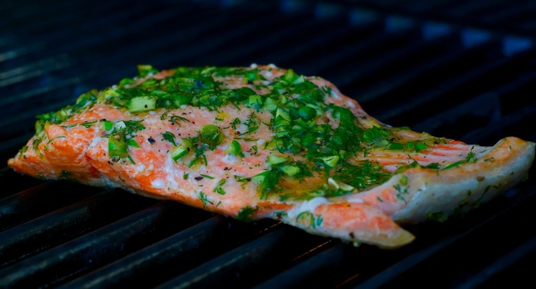 Grilled Salmon with Dill Butter Recipe