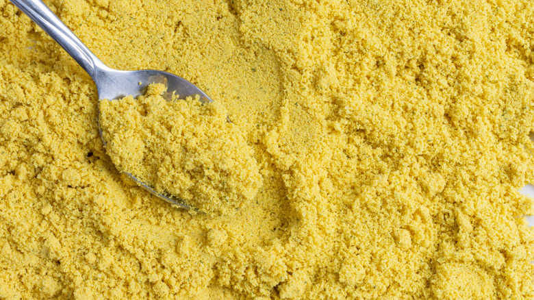 A spoon in chicken powder