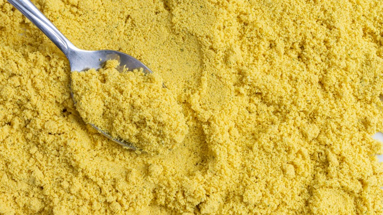 A spoon in chicken powder