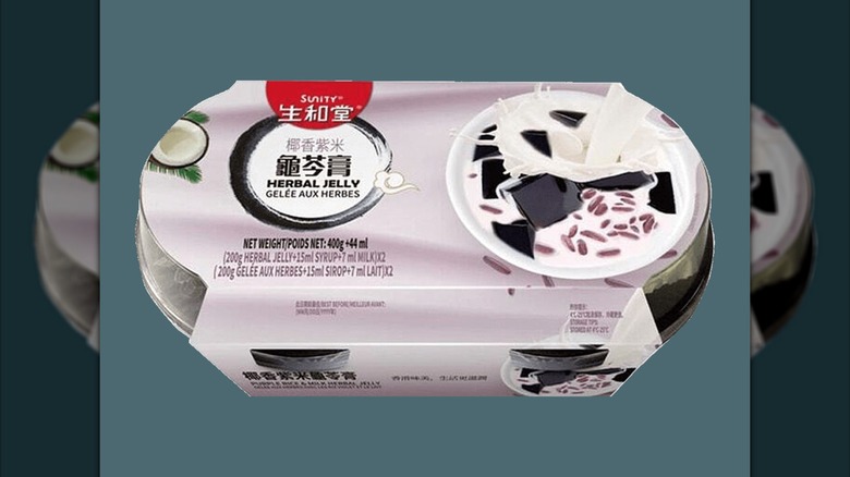 A two-pack of Chinese Herbal Jelly Purple Rice & Milk.