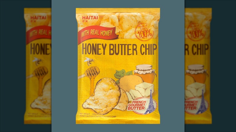 A bag of Honey Butter Chips.