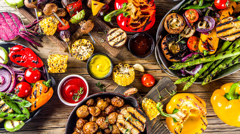 Assorted grilled vegetables