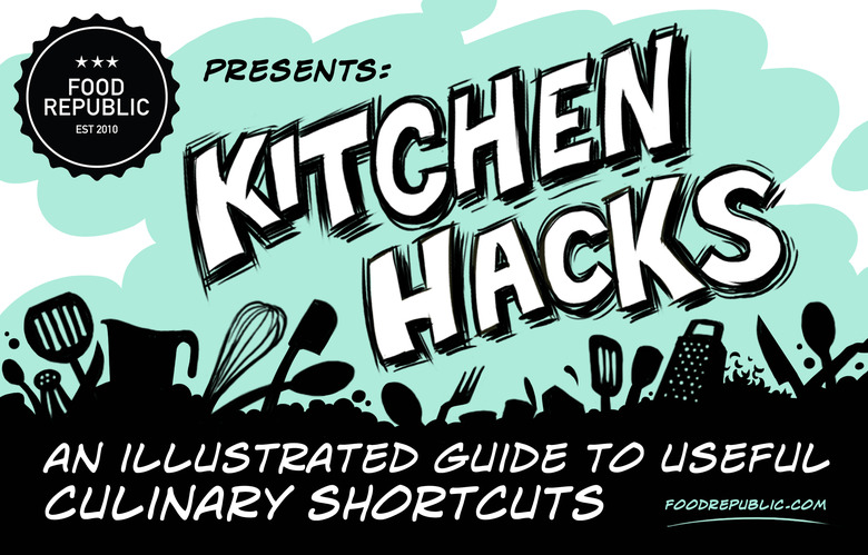 Illustrated Kitchen Hacks: How To Keep Cheese From Sticking To The Grater