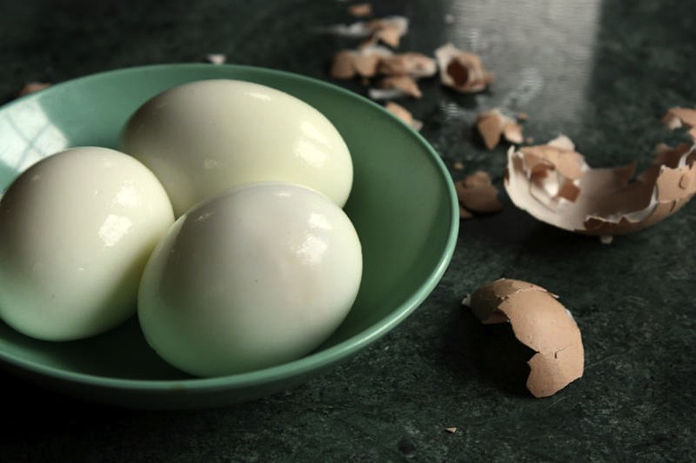 Hard-boiled eggs want to be your lunch. Let them in.