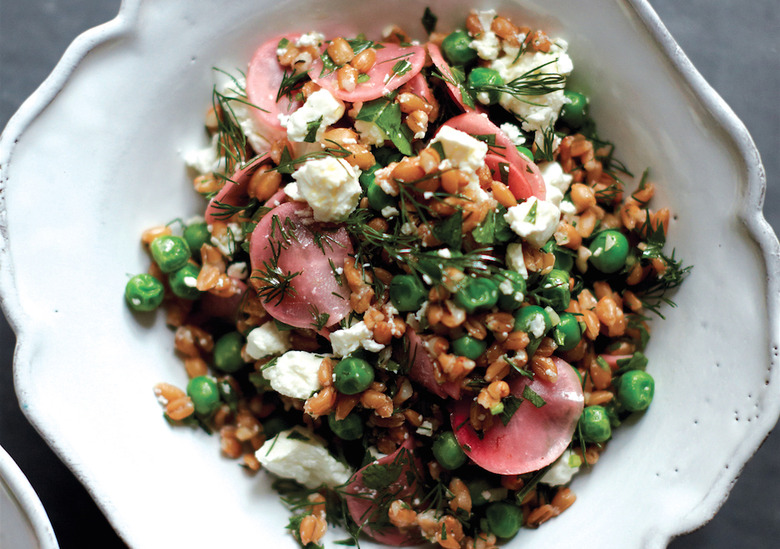 Herbed Spelt Berry Salad With Peas And Feta