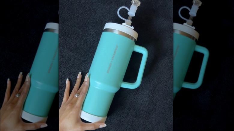 An image of the Starbucks x Stanley Tiffany Blue