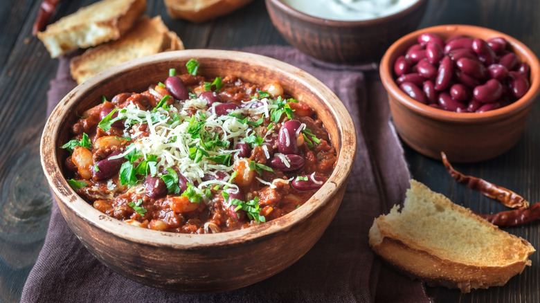 A bowl of chili