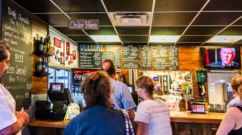 pictured interior of Village Burger in Georgia