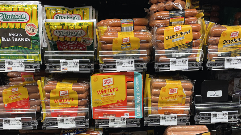 Hot dogs for sale at the supermarket