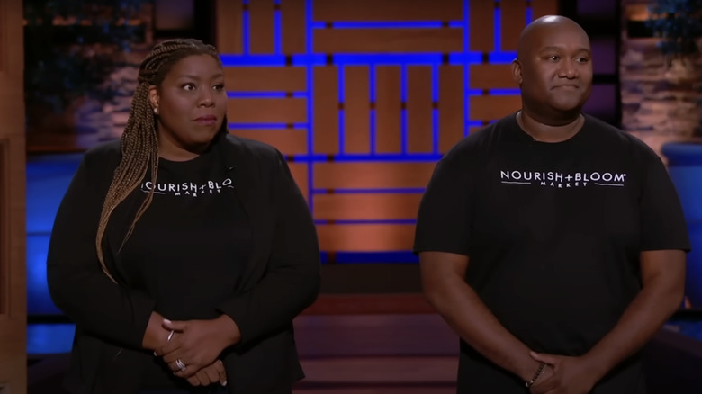 Nourish + Bloom founders on the set of Shark Tank