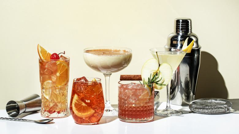 various kinds of cocktails