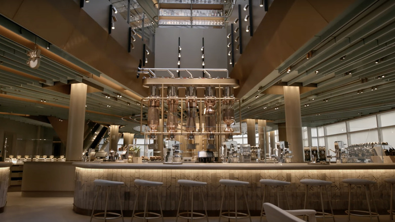 Drink bar inside Starbucks Reserve Roastery Chicago