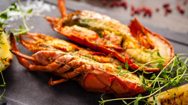 Lobster served at a restaurant
