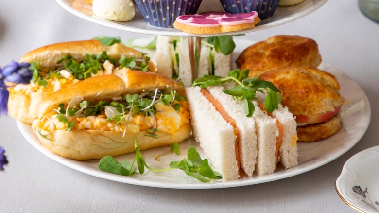 Typical British sandwiches.