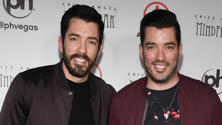 Closeup of the Property Brothers, Drew and Jonathan Scott, both smiling