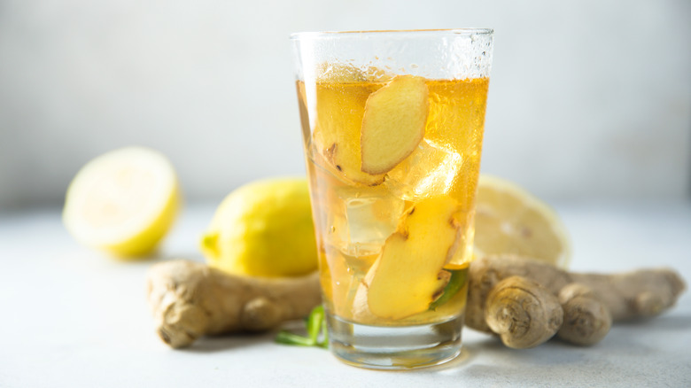 Fresh homemade ginger ale 