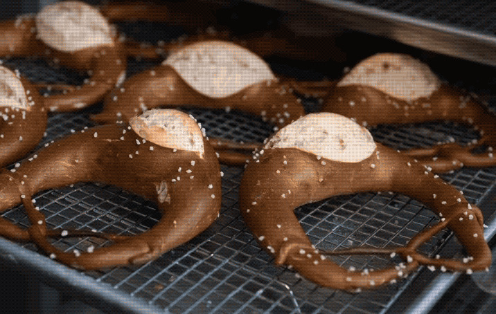 How A Pro Baker Makes Soft German Pretzels, Presented As 3 Animated Gifs