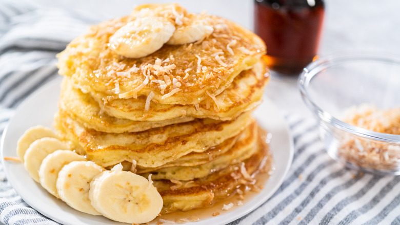 Coconut banana pancakes
