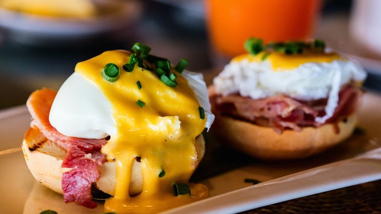 Eggs Benedict for breakfast
