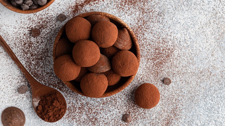 A bowl of truffles