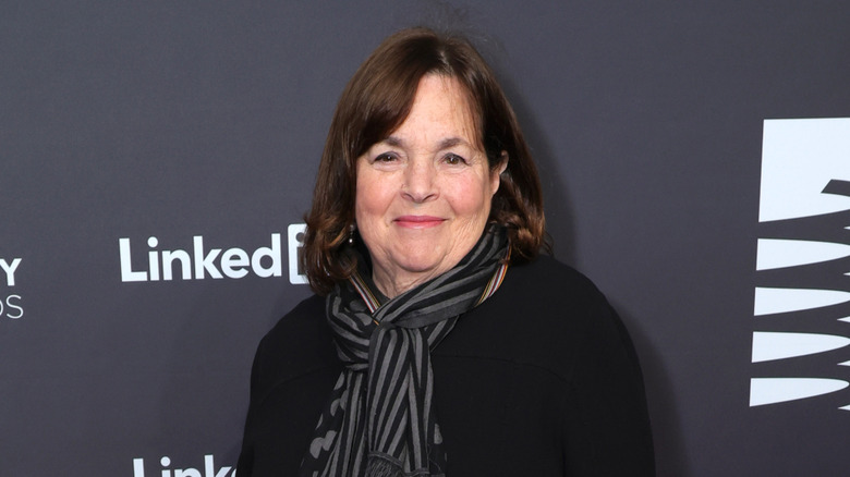 Ina Garten smiles on a red carpet for the Webby Awards