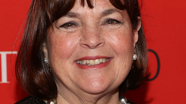 Ina Garten smiling on red carpet