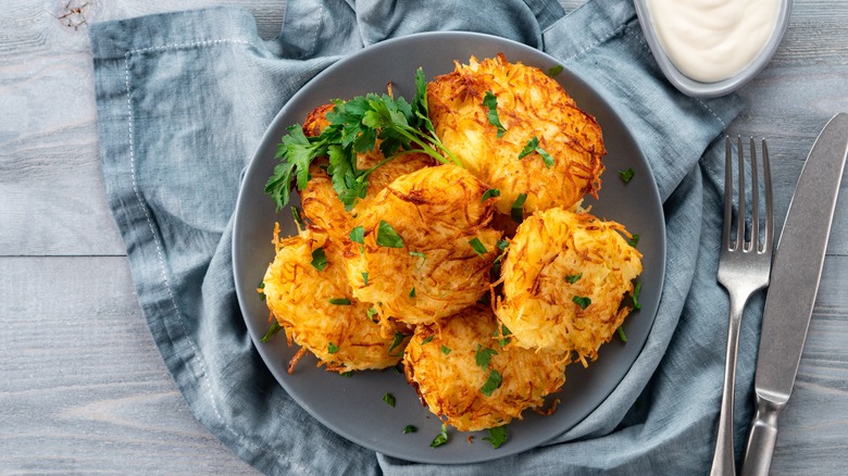 latkes on a plate