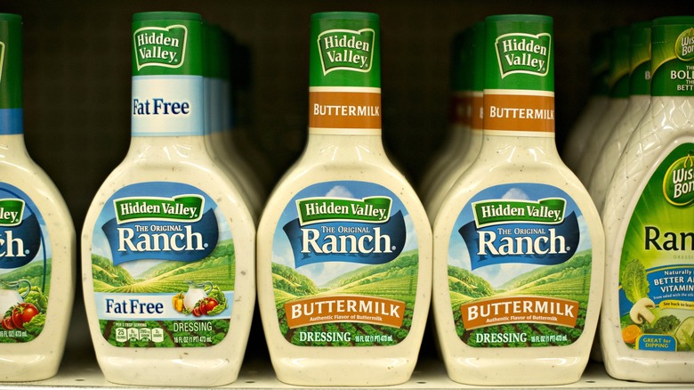 bottles of hidden valley ranch dressing