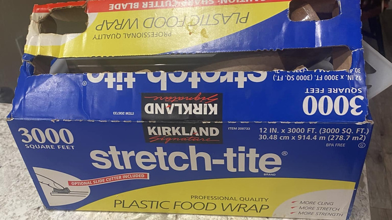Box of Kirkland Signature Stretch-Tite Plastic Food Wrap