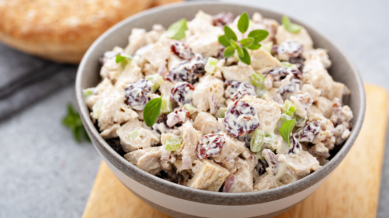 Chicken salad in a bowl
