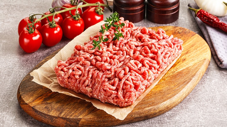 Raw ground beef