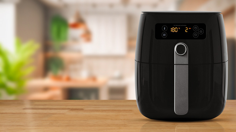 An air fryer on a table
