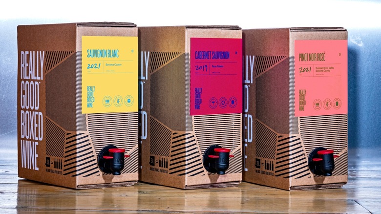 various boxed wines