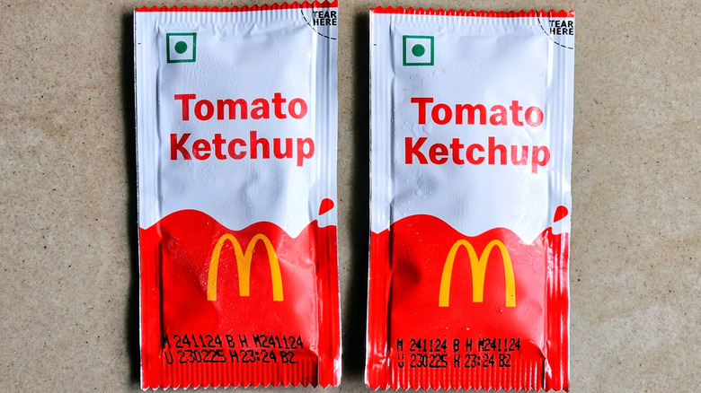 McDonald's ketchup packets.