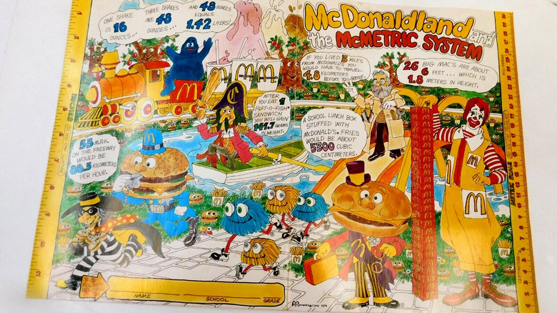 A vintage folder featuring the 1974 McDonaldland characters.