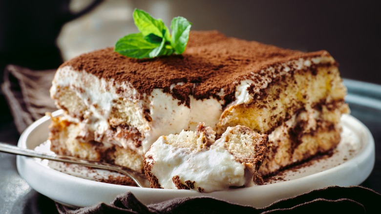 A piece of tiramisu