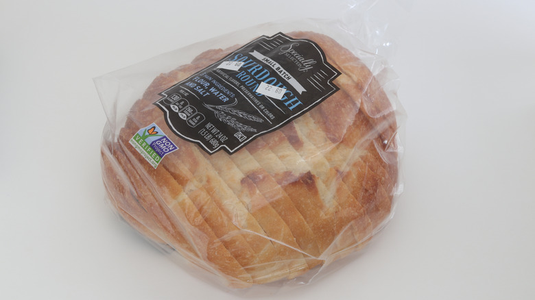 Round of Specialty Selected sourdough bread from Aldi
