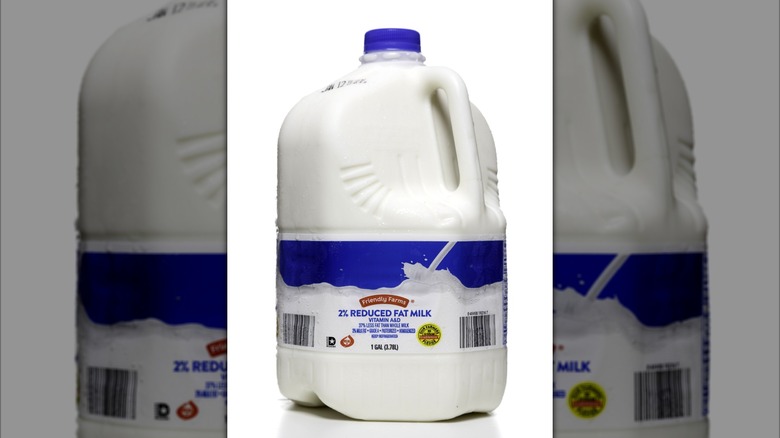 Bottle of Friendly Farms milk from Aldi