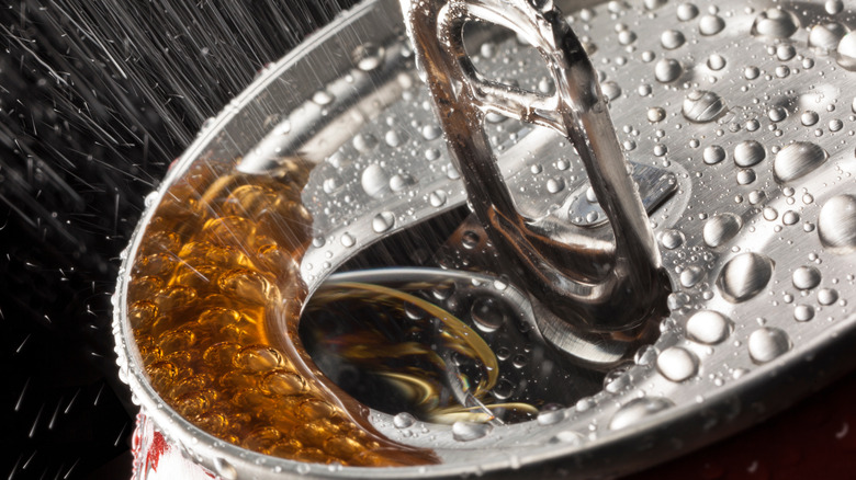 foam from fizzy soft drink